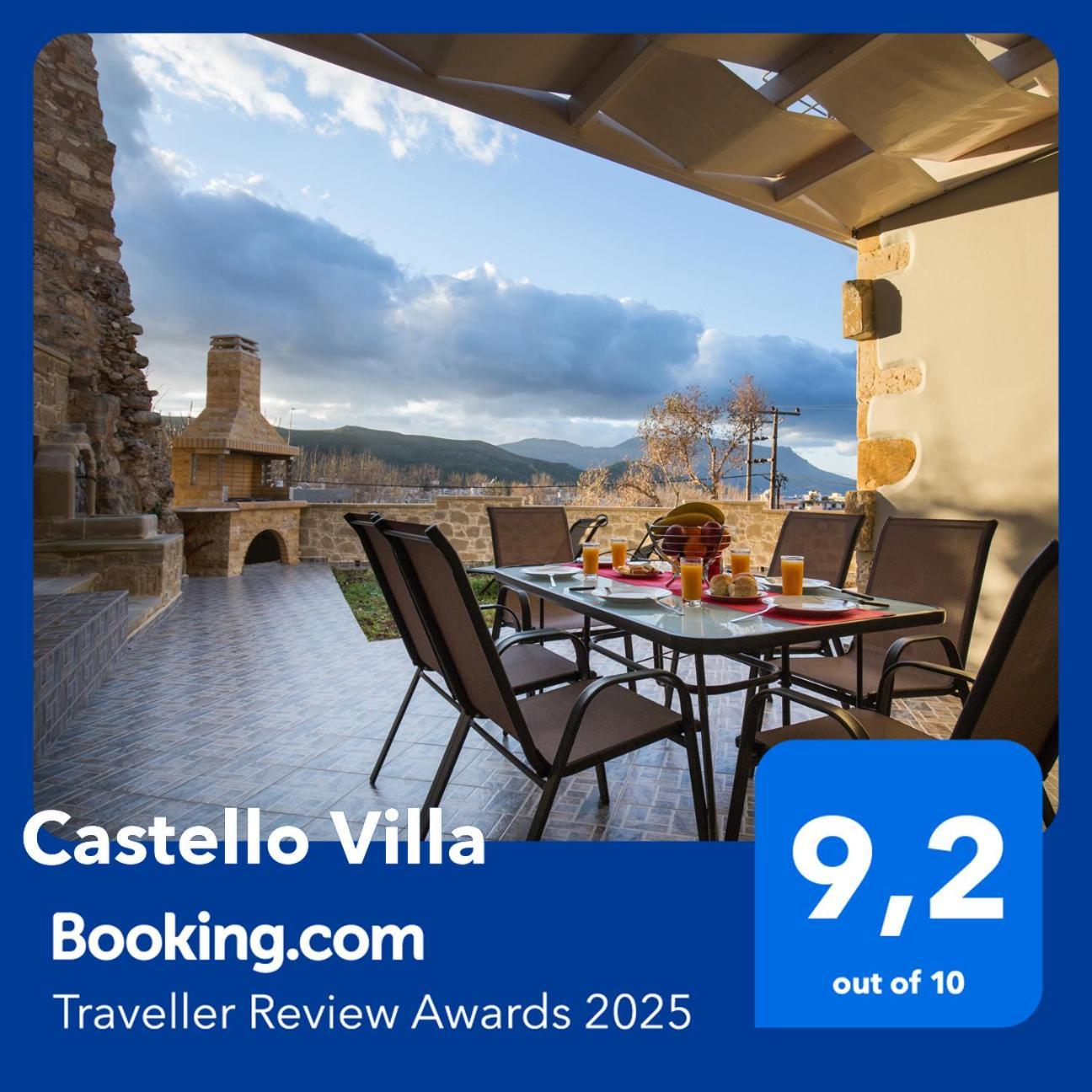 Castello Villa - Seaview Villa Atop The Venetian Walls Kíssamos Buitenkant foto